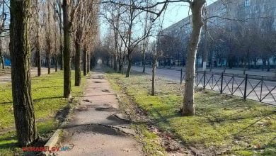 тротуар в Корабельном районе г. Николаева, пр. Корабелов