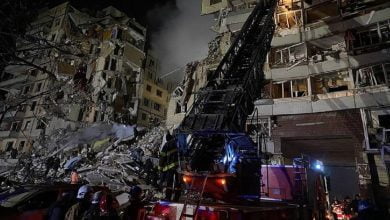 разрушенная многоэтажка в Днепре