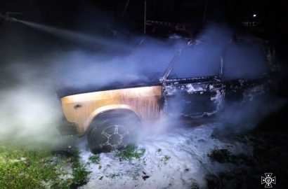пожар авто в Очакове