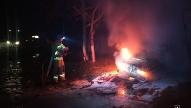 пожар авто в Очакове