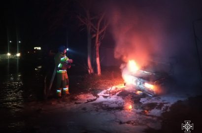 пожар авто в Очакове