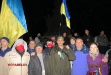 активисты Николаевского Майдана противостояли пророссийскому лагерю 07.04.2014