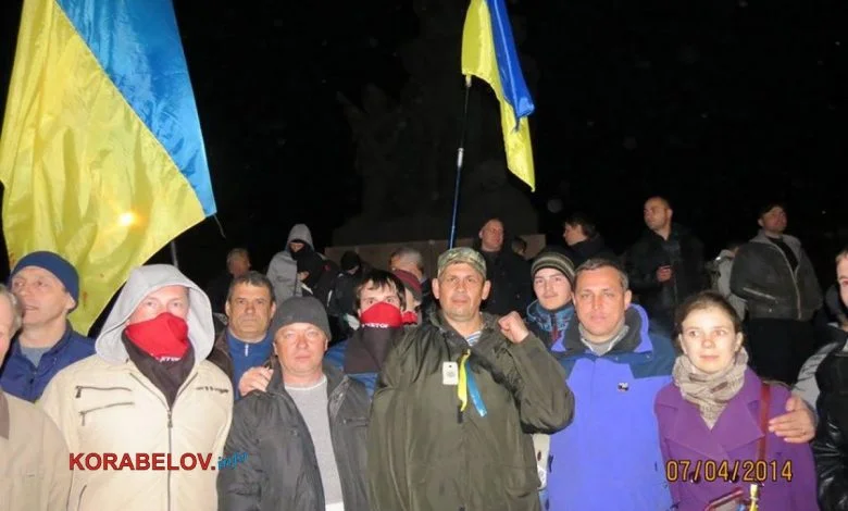 активисты Николаевского Майдана противостояли пророссийскому лагерю 07.04.2014