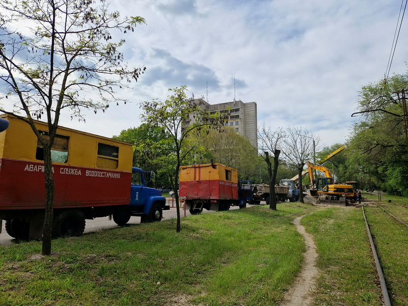 трамвай, Широка Балка, ремонт
