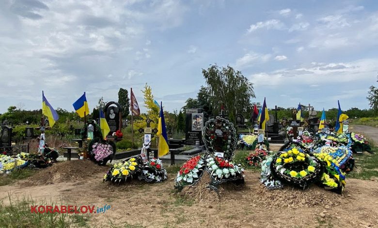 могили загиблих воїнів на "Балабанівському" кладовищі