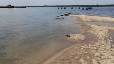 підтоплений пляж "Чайка" в Корабельному районі