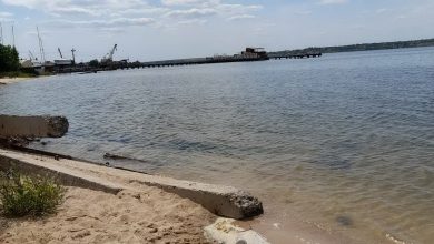 підтоплений пляж "Чайка"