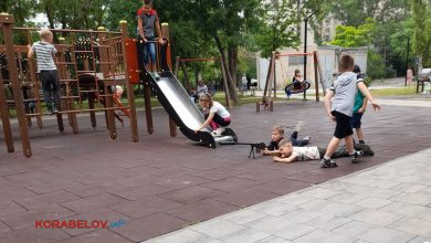 На дитячому майданчику в Корабельному районі