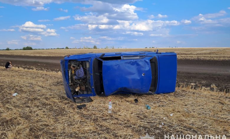 20-річний водій перевернув ВАЗ