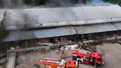 пожежа складських приміщень у Широкій балці