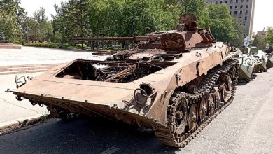 спалена російська техніка у Миколаєві