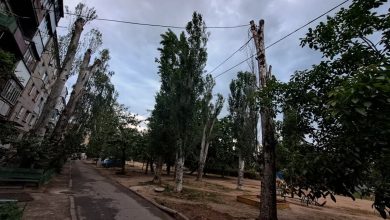 Проводи біля будинку по пр. Корабелів