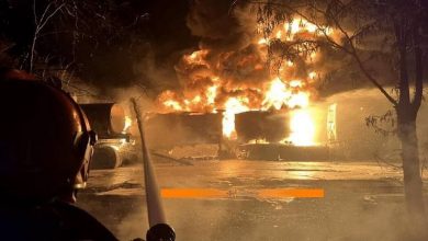 пожежа внаслідок ворожого обстрілу