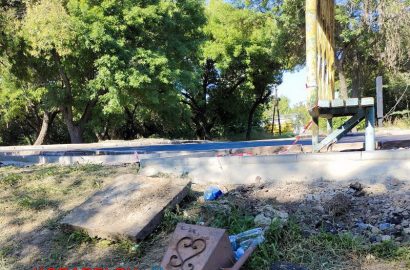 остановка Торговая, ремонт тротуара