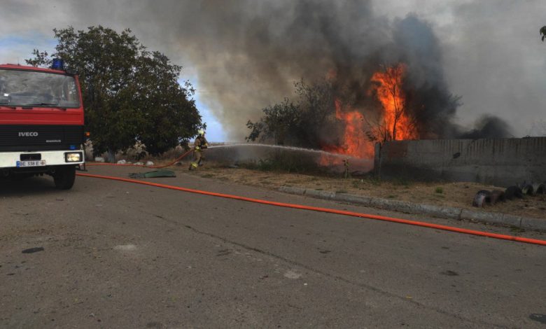 пожежа через обстріли