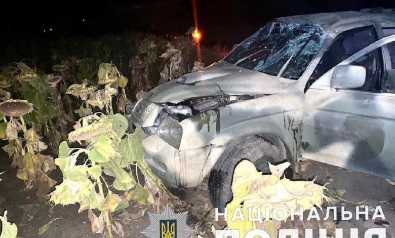 На Миколаївщині Mitsubishi L-200 врізався у бетонний блок