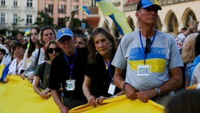 Українці під час святкування Дня Незалежності 24 серпня у польському Кракові