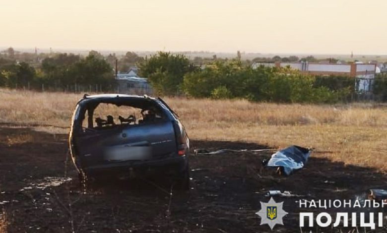 З’їхав з дороги та загорівся – на Миколаївщині загинув водій Opel Omega