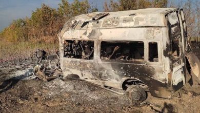 Автомобіль, який наїхав на протитанкову міну. Фото: Сергій Шайхет