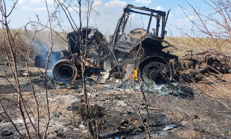 Трактор наїхав на російську міну