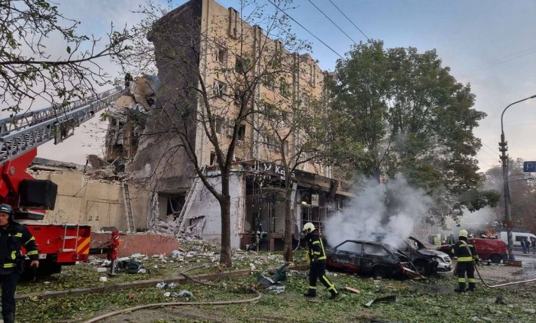 наслідки ворожого обстрілу в Черкасах