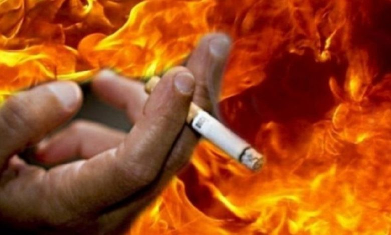 смерть через необережне паління