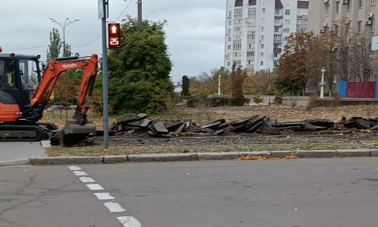 ремонт перед адміністрацією Корабельного району