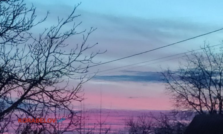 Захід сонця в Корабельному районі Миколаєва