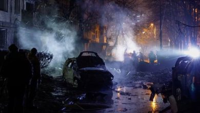на місці падіння збитих ракет у Києві