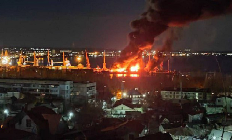 пожежа у порту Феодосії