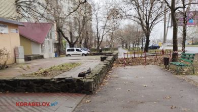 пр. Богоявленський (недалеко від перетину з вул. Металургів) в Миколаєві