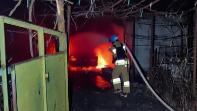 Пожежа внаслідок обстрілу