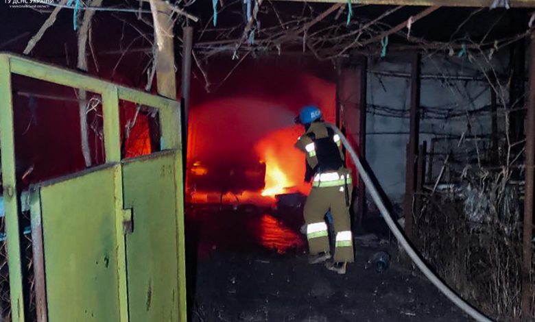 Пожежа внаслідок обстрілу