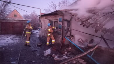 Наслідки падіння уламків збитої ворожої ракети