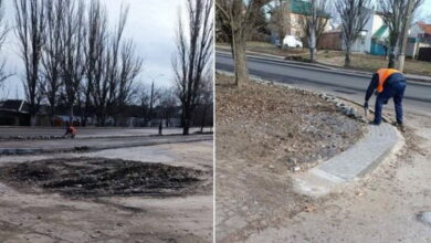 Знімають бруківку