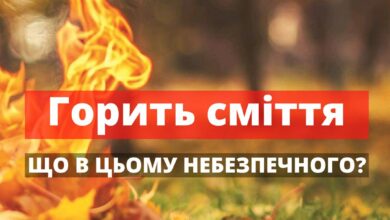 Горить сміття