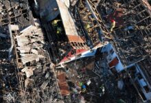 Руйнування від влучання ракети в Корабельному районі Миколаєва