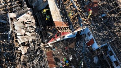 Руйнування від влучання ракети в Корабельному районі Миколаєва