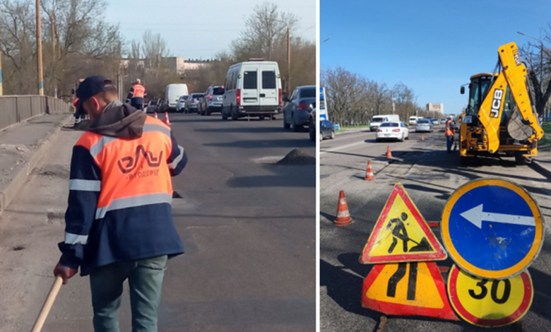 Ремонтні роботи на Широкобальському мосту