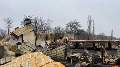 Зруйнована будівля в Шевченківській громаді