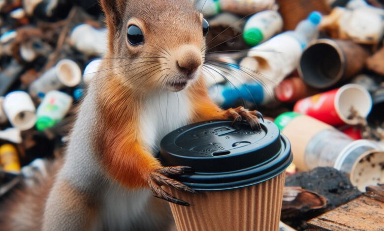 Білка з кавою