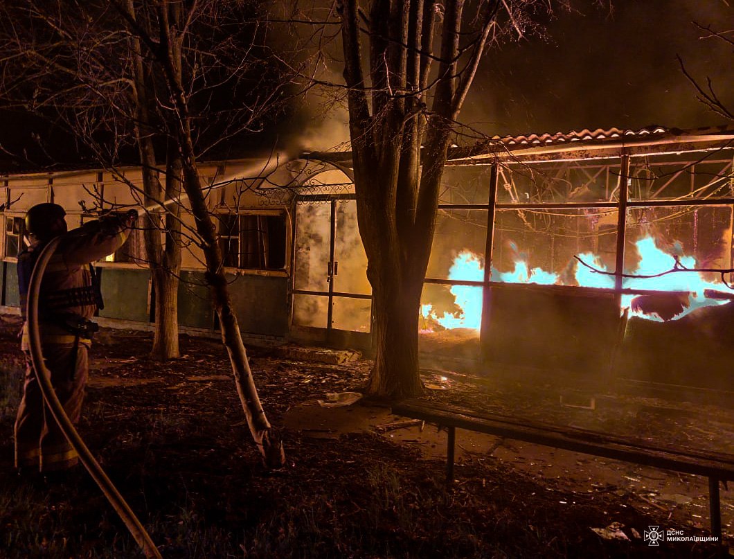 Пожежа через ворожий обстріл