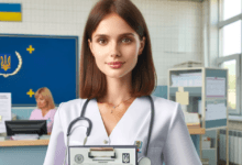 Медпрацівниця (ілюстрація від ШІ)