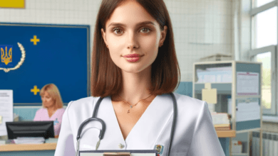 Медпрацівниця (ілюстрація від ШІ)