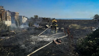 пожежа від обстрілу (с. Дніпровське Куцурубської громади)