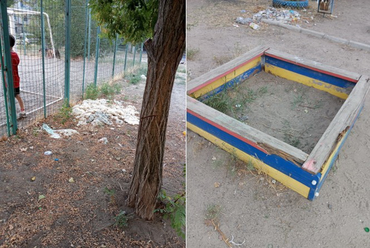 Брудний дитячий майданчик