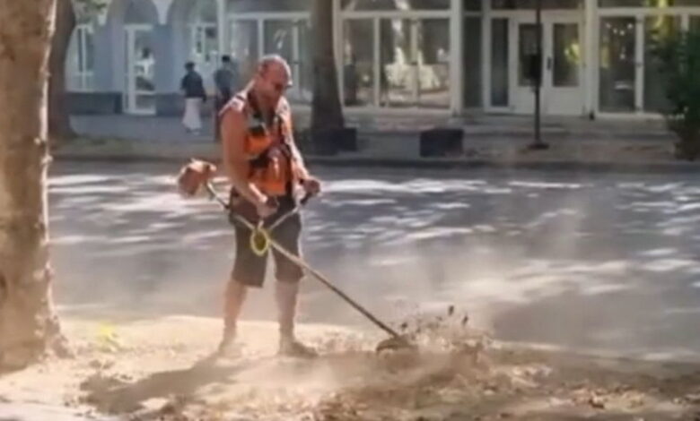 Комунальні служби виконують косіння піску, ілюстрація з Інтернеті