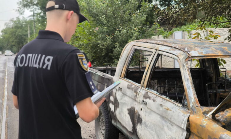 Згорів позашляховик на узбіччі