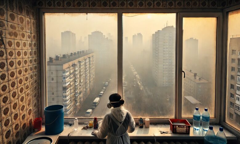 пил у повітрі (ілюстрація від ШІ)