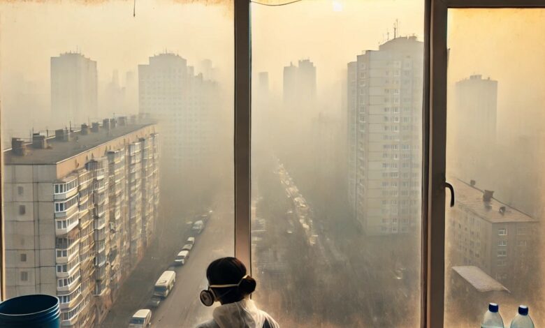 пил у повітрі (ілюстрація від ШІ)